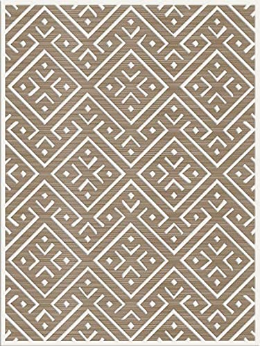 INTEMPORA LES IDEES DECO SONT LA! Tappeto, Polipropilene, Beige e Bianco, 100x150cm