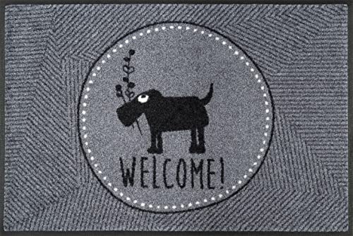 Wash+Dry Wash&Dry Herr Just-Welcome Zerbino, Acrilico, Grau, 50 x 75 x 0.9 cm