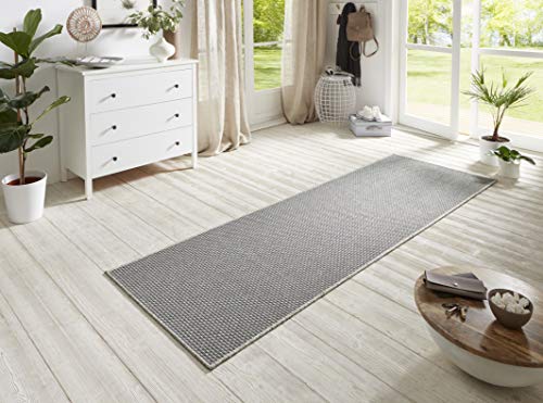 BT Carpet Passatoia Nature 600, 80 x 150 cm, per interni ed esterni, 100% polipropilene, resistente ai raggi UV e all'umidità, adatto al riscaldamento a pavimento, colore: Argento