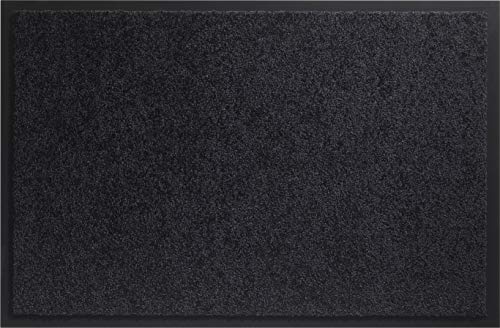 ID MAT ID Opaco 406020 Mirande Tappeto Zerbino in Fibra di Nylon e PVC, in caucciù, Colore: Nero, 60 x 40 x 0,9 cm