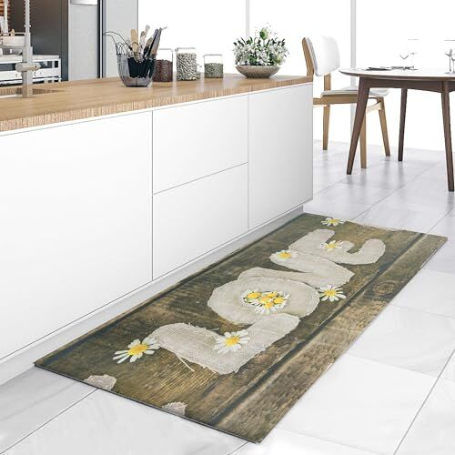 HomeLife il Tappeto Cucina Antiscivolo Lavabile in PVC, 100% Made in Italy: Scegli il Tappeto Passatoia Cucina Lavabile in Vinile e Proteggi i tuoi Pavimenti da Olio e Macchie Love 52X400