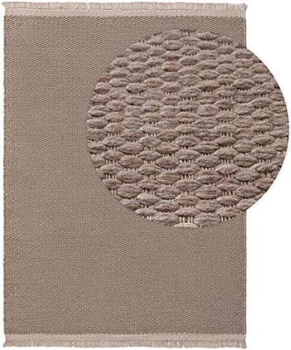 benuta Tappeto di lana Lana beige, 80 x 150 cm