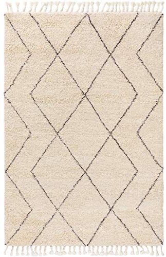 benuta PREMIUM Tappeto in lana Beppo, 120 x 170 cm, colore: Beige