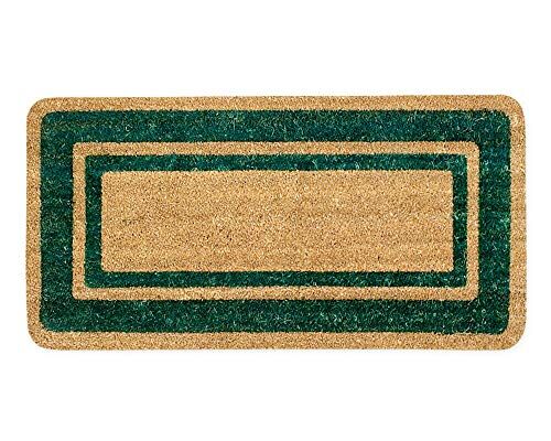 Emmevi Zerbino Cocco Grande 60x120 cm Elegante Robusto Ingresso Antiscivolo Mod.COCCO BORDO 60X120 VERDE