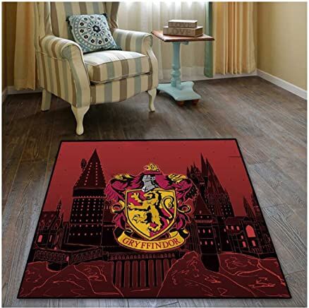 KemNet Harry Potter Area Tappeto Bambini Tappeto, Tappeto Rettangolari Per Soggiorno, Tappeto Del Corridoio, Per Bambini Camera Da Letto Camera Da Gioco Camera Comodino (D, 120x120cm)