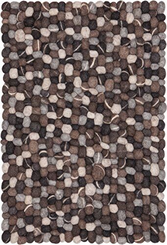 myfelt Hardy Tappeto rettangolare in lana vergine, 50 x 70 cm, colore: Grigio