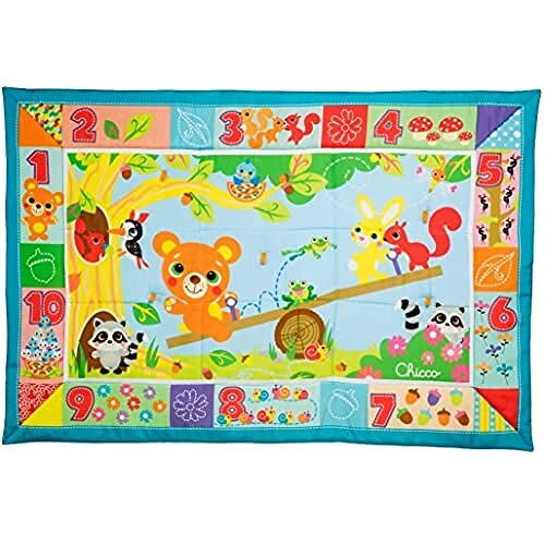 Chicco Tappeto da Gioco Bambini Foresta XXL, Neonato con Animali della Foresta, Cameretta Bambini Morbido e Colorato, Extra Large 135 x 90 cm 0+ Mesi