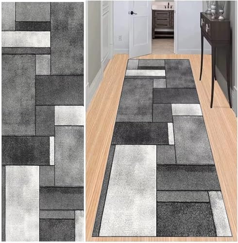 BAYUE Tappeto/passatoia lungo e antiscivolo, lavabile, 40 x 350 cm, moderno tappeto da cucina in poliestere, durevole, motivo carpet, per soggiorno, ufficio, sala da pranzo, personalizzabile al metro