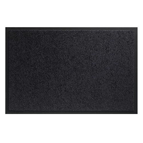 HAMAT Tappeto d?Ingresso Twister Nero, 90 x 250 cm, Supporto in Vinile Antiscivolo