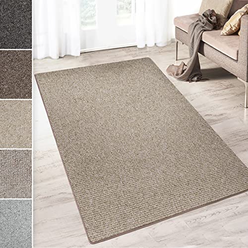 casa pura Tappeto passatoia Carlton, in tessuto piatto, motivo discreto, in diverse misure, come runner da cucina, corridoio (beige, 100 x 250 cm)