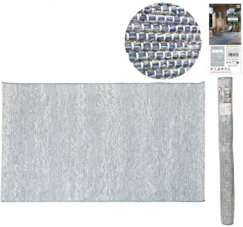 Urban Living SUNNYDAYS Le FARNIENTE Tappeto Shilo per esterni, interni, colore: Avorio, argento, blu, 160 x 220 cm