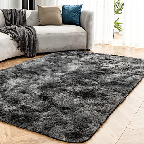 OMERAI Tappeto Soggiorno Morbido Tappeti Camera Soggiorno Pelosi Camera da Letto Morbido Tappeti Soffici in Velluto per, Adatto per Tappeto per Soggiorno Grigio-n 150x240cm