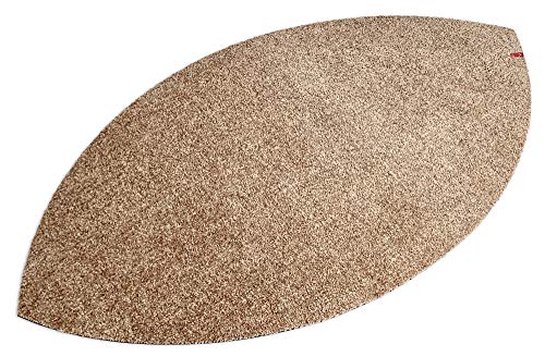 Keilbach leaf.sand Zerbino a forma di foglia, lavabile in lavatrice, 145 x 85 cm, spessore: 9 mm, colore: marrone, taglia unica