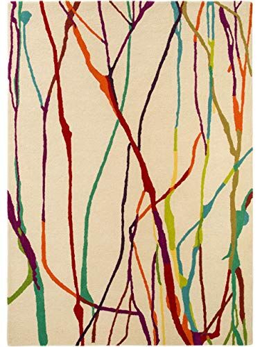 benuta Tappeto in lana Aurora Multicolor 140 x 200 cm Tappeto in fibra naturale