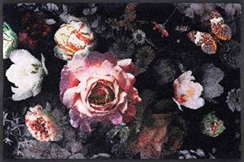 Wash+Dry Zerbino con rose notturne, 50 x 75 cm, lavabile, per interni ed esterni