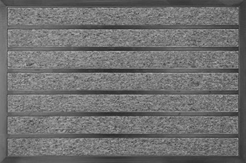 ID MAT ID Opaco 609002 comprendente Tappeto Assorbente Zerbino in Fibra, PVC e Polipropilene, Colore: Grigio, 80 x 60 x 1,1 cm