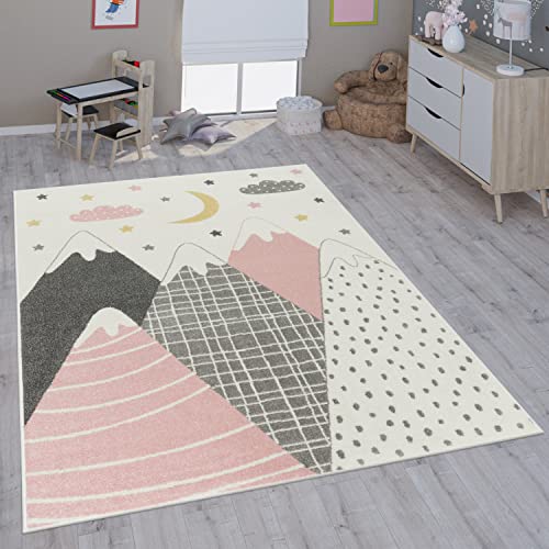 Paco Home Tappeto per Bambini cameretta Bambine Bambini Diversi Motivi e Dimensioni, Dimensione:240x340 cm, Colore:Pink