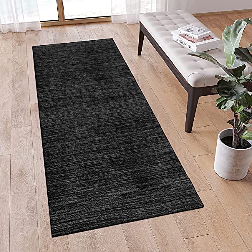 QQrunner Tappeto Passatoia Cucina Antiscivolo Lavabile 50x150cm Nero Moderno Astratto Tappetino Runner Tappeti Runner per Salotto Corridoio Ingresso, Larghezza 40-120cm