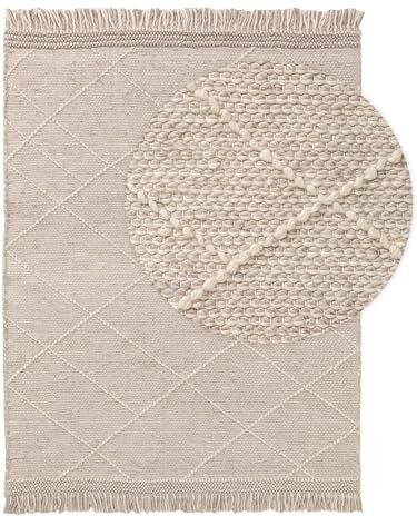 benuta Tappeto di lana DAPHNE 80 x 150 cm, colore: Beige