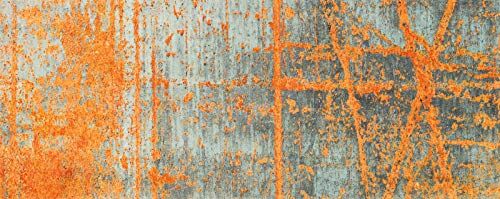Wash+Dry Wash&Dry Rustic Zerbino, Acrilico, Orange, 80 x 200 x 0.9 cm