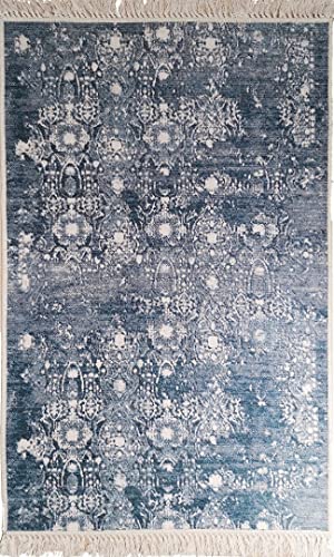 MANI TEXTILE Tappeto, Poliestere, Blu, 40 x 60