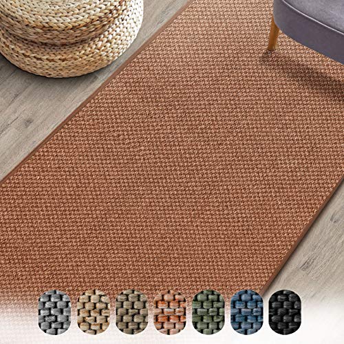 Floordirekt Tappeto da soggiorno/passatoia Sabang effetto sisal, disponibile in diversi colori e dimensioni, durevole e resistente (color terra, 200 x 200 cm)