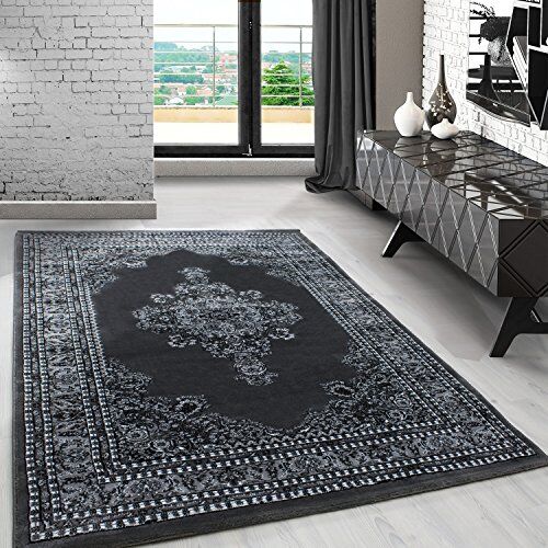 Carpetsale24 Tappeti a pelo corto, colore grigio, disegno orientale, 12522, tappeto rettangolare, Tappeto soggiorno, 300 x 400 cm