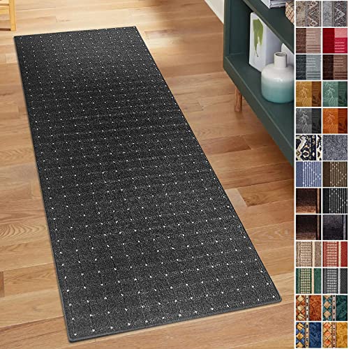 Floordirekt Tappeto a passatoia per cucina, corridoio e soggiorno, larghezza 67 cm, al metro, per corridoio, soggiorno (67 x 350 cm, antracite Rapido