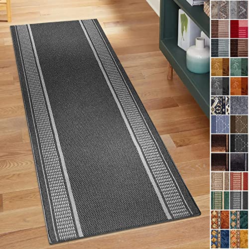 Floordirekt Tappeto a passatoia per cucina, corridoio e soggiorno, larghezza 67 cm, al metro, per corridoio, soggiorno (67 x 300 cm, passeggiata antracite)