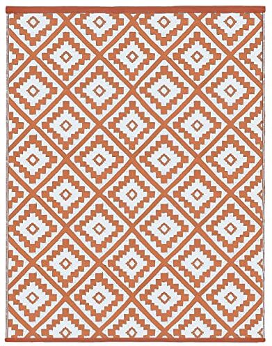 IDMarket Tappeto da esterno Bahamas, 160 x 260 cm, colore: Terracotta