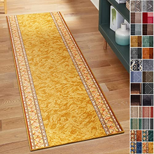 Floordirekt Tappeto a passatoia per cucina, corridoio e soggiorno, venduto al metro, 67 cm di larghezza al metro, per corridoio, soggiorno (67 x 500 cm, colore: beige