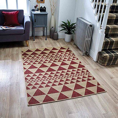 Rugs Direct Tappeto, Polipropilene, Rosso, 60cm x 180cm