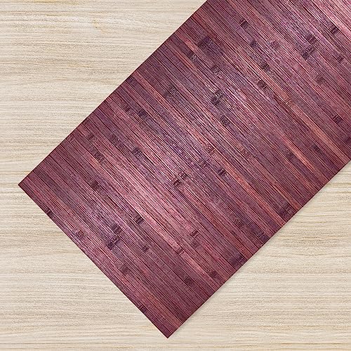 Il Gruppone Passione Casa Tappeto Passatoia In Vero Bamboo Tappeto Cucina Ingresso In Legno Antiscivolo Aderente Lavabile E Antimacchia Tagliabile Viola 50x200 cm