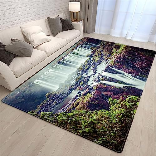 Generic Il Mio Scenario Della Cascata Di Khe Tappeti Stampa 3D Tappeto Camera Da Letto Decorare Grande Area Tappeto Morbido Camera Bambini Tappeto 60 X 90 Cm Poliestere Soft Touch Facile Da Pu -6P2E-K8O