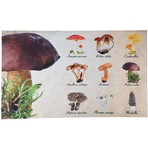 Esschert Design Zerbino con stampa a forma di funghi, colore: Marrone Esschert Design Zerbino con stampa a forma di funghi, colore: Marrone