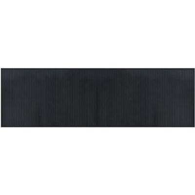 vidaXL Tappeto Rettangolare Nero 60x200 cm in Bambù vidaXL Tappeto Rettangolare Nero 60x200 cm in Bambù