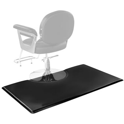 VEVOR Tappetino da Salone per Parrucchieri 1525 x 915 mm Tappetino da Salone Rettangolare, 23 mm di Spessore, con Taglio Rotondo, Bordi Smussati Anti-Inciampo e Fondo Antiscivolo, Nero Opaco VEVOR Tappetino da Salone per Parrucchieri 1525 x 915 mm Tappetino da Salone Rettangolare, 23 mm di Spessore, con Taglio Rotondo, Bordi Smussati Anti-Inciampo e Fondo Antiscivolo, Nero Opaco