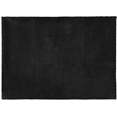 Eurofirany Tappeto Decorativo Da Bagno, Per Soggiorno, Camera Da Letto, Cucina, Rettangolare, In Finta Pelle, Morbido, Nero, 60 C90 cm Eurofirany Tappeto Decorativo Da Bagno, Per Soggiorno, Camera Da Letto, Cucina, Rettangolare, In Finta Pelle, Morbido, Nero, 60 C90 cm