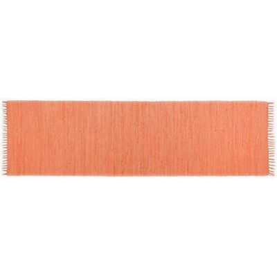 Theko Dhurry Tappeto Happy Cotton in 100% cotone, tessuto a mano, colore: terracotta, 70 x 250 cm Theko Dhurry Tappeto Happy Cotton in 100% cotone, tessuto a mano, colore: terracotta, 70 x 250 cm