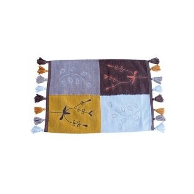 MSV Tappeto in Cotone 50 x 70 cm, Motivo a Foglie MSV Tappeto in Cotone 50 x 70 cm, Motivo a Foglie
