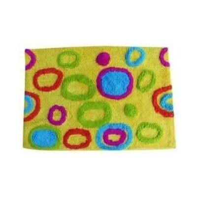 MSV Tappetino da Bagno in Cotone 40x60 cm Modello Rotondo Multicolore MSV Tappetino da Bagno in Cotone 40x60 cm Modello Rotondo Multicolore