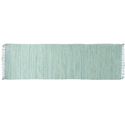 Theko Tappeto Dhurry in 100% cotone a tessitura piatta Tappeto Happy Cotton Tessuto a mano Colore: menta 70x250 cm Theko Tappeto Dhurry in 100% cotone a tessitura piatta Tappeto Happy Cotton Tessuto a mano Colore: menta 70x250 cm