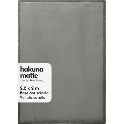 Hakuna Matte CloudSoft Tappetino Gioco Bambini, Grigio Scuro, 200x280cm High Density Foam, Velluto Corallo, Per Gattonare e Giocare Accogliente, Antiscivolo, Resistente all'Acqua Hakuna Matte CloudSoft Tappetino Gioco Bambini, Grigio Scuro, 200x280cm High Density Foam, Velluto Corallo, Per Gattonare e Giocare Accogliente, Antiscivolo, Resistente all'Acqua