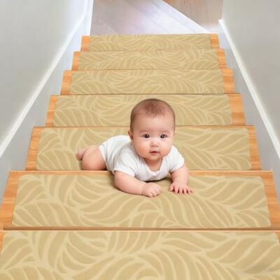 Neuytiky 15Pcs Tappeti per Scale, Tappetino Antiscivolo di Sicurezza Runner Interno Riutilizzabile 20 x 76 cm, Tappetini Antiscivolo Sicurezza per animali domestici, anziani e bambini(Cachi) Neuytiky 15Pcs Tappeti per Scale, Tappetino Antiscivolo di Sicurezza Runner Interno Riutilizzabile 20 x 76 cm, Tappetini Antiscivolo Sicurezza per animali domestici, anziani e bambini(Cachi)
