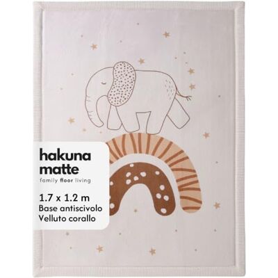 Hakuna Matte Tatami Elefante Arcobaleno 170x120x2,5cm Coral Velvet Tappeto in schiuma ad alta densità per gattonare, antiscivolo, impermeabile, facile da pulire Hakuna Matte Tatami Elefante Arcobaleno 170x120x2,5cm Coral Velvet Tappeto in schiuma ad alta densità per gattonare, antiscivolo, impermeabile, facile da pulire