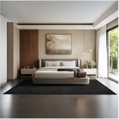 tectake ® Tappeto Salotto, Tappeto Pelo Corto, Tappeti Salotto Design Elegante, Tappetino morbido, Lavabile in Lavatrice, Ideale per Sala da Pranzo, Camera, Studio, Soggiorno Nero 200 x 290 cm tectake ® Tappeto Salotto, Tappeto Pelo Corto, Tappeti Salotto Design Elegante, Tappetino morbido, Lavabile in Lavatrice, Ideale per Sala da Pranzo, Camera, Studio, Soggiorno Nero 200 x 290 cm
