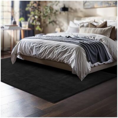 tectake ® Tappeto Salotto, Tappeto Pelo Corto, Tappeti Salotto Design Elegante, Tappetino morbido, Lavabile in Lavatrice, Ideale per Sala da Pranzo, Camera, Studio, Soggiorno Nero 120 x 170 cm tectake ® Tappeto Salotto, Tappeto Pelo Corto, Tappeti Salotto Design Elegante, Tappetino morbido, Lavabile in Lavatrice, Ideale per Sala da Pranzo, Camera, Studio, Soggiorno Nero 120 x 170 cm