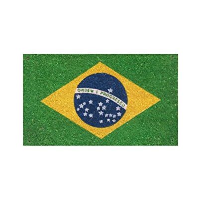 Gift Company Zerbino Brasile Flag, Cocco/PVC, Colorato, 75x1.5x45 cm Gift Company Zerbino Brasile Flag, Cocco/PVC, Colorato, 75x1.5x45 cm
