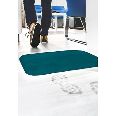 GEMITEX Tappeto MERLINO LUXORY, BREVETTATO, Rettangolare Ottanio 50x110 cm, Poliestere e Poliammide, Tessitura Piana, Pelo Medio, Antiscivolo GEMITEX Tappeto MERLINO LUXORY, BREVETTATO, Rettangolare Ottanio 50x110 cm, Poliestere e Poliammide, Tessitura Piana, Pelo Medio, Antiscivolo