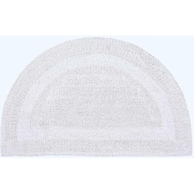 HOMESCAPES Tappetino da bagno a mezza luna 1600 g/m², extra morbido, 100% cotone, reversibile, antiscivolo, lavabile, super assorbente, asciugatura rapida, tappeto mezzo cerchio 50 x 80 cm, bianco HOMESCAPES Tappetino da bagno a mezza luna 1600 g/m², extra morbido, 100% cotone, reversibile, antiscivolo, lavabile, super assorbente, asciugatura rapida, tappeto mezzo cerchio 50 x 80 cm, bianco